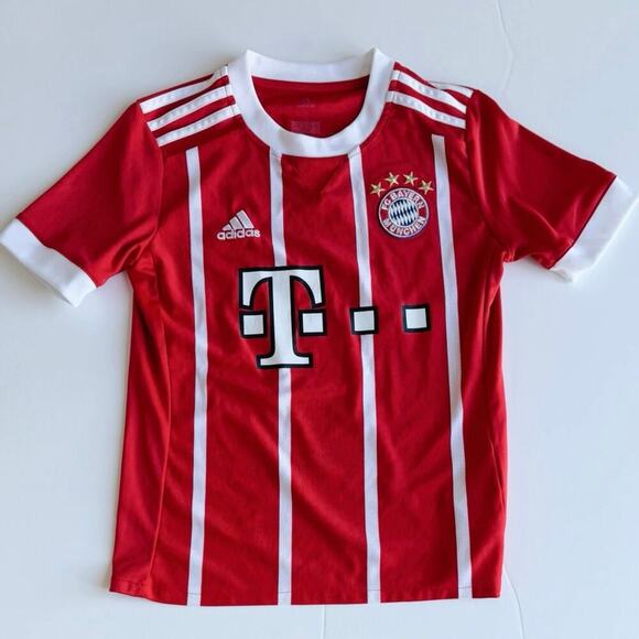 Adidas Bayern Munich 2017-2018 Home Shirt Unisex Kids Size Small - Picture 1 of 8